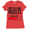 new installing muscle Ladies Fitted T-Shirt