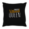 educated natural queen1 Throw Pillow