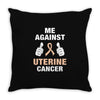 Me Against Uterine Cancer Throw Pillow