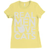 real men love cats Ladies Fitted T-Shirt