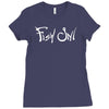 fish on Ladies Fitted T-Shirt