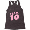 team 10 light pink Racerback Tank