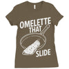 omelette that slide Ladies Fitted T-Shirt