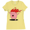 marshmallow prend feu Ladies Fitted T-Shirt
