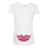Two Peas In a Pod Twin Chocolate Baby Girls Maternity Scoop Neck T-shirt