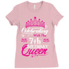 Celebrating With the 7th Birthday Queen Ladies Fitted T-Shirt