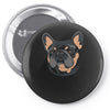 blue and tan frenchie Pin-back button