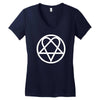 him heartagram new Women's V-Neck T-Shirt