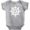 steering wheel sail boat funny Baby Bodysuit