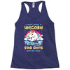 I Wish I Were A Unicorn So I Could Stab Idiots With My Head Racerback Tank