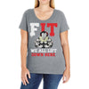 we all lift down here Ladies Curvy T-Shirt