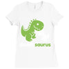 daddysaurus dinosaur dino Ladies Fitted T-Shirt