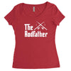 the rodfather   mens funny fishing Women's Triblend Scoop T-shirt