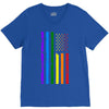 rainbow american flag V-Neck Tee