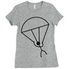 stick man skydiving Ladies Fitted T-Shirt