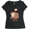 french toast kiss Women's Triblend Scoop T-shirt