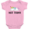 Unicorn Says Not Today Baby Bodysuit