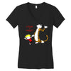 calvin hobbes Women's V-Neck T-Shirt