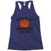 waffles are just pancakes with abs Racerback Tank