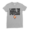 smell of christmas in the morning Ladies Fitted T-Shirt