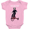 saw trike play a game horror bike Baby Onesie