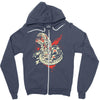 chest burstin' alien Zipper Hoodie