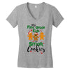 my first grade kids are smart cookies Women's V-Neck T-Shirt