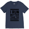 i run better than gorvernment V-Neck Tee