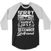 This Guy Is Taken By A Super Sexy December Girlfriend 3/4 Sleeve Shirt