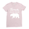 Daddy Bear - Baby Bear Custom Name Ladies Fitted T-Shirt