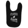 all i need is coffee sciossors Baby Bibs
