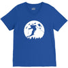 skiier moon moonlight silhouett V-Neck Tee