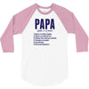 Papa Noun Definition 3/4 Sleeve Shirt