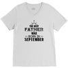 The Best Father Was Born In September V-Neck Tee