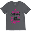 Celebrating With the 5th Birthday Queen V-Neck Tee