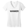 wanker brit british england english gift idea expat dad funny tee shir Women's V-Neck T-Shirt
