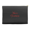 merry christmas red glitter Accessory Pouches