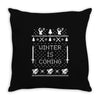 winter is coming ugly christmas sweater Throw Pillow