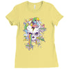 flying rainbow skull island Ladies Fitted T-Shirt