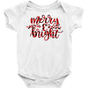 merry and bright Baby Bodysuit