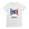 4th of July Ladies Fitted T-Shirt
