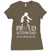 Proud Autism Dad - Autism Awareness Day Ladies Fitted T-Shirt