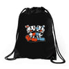 cuphead and mugman Drawstring Bags