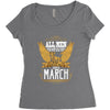 All Men Are Created Equal But Only The Best Are Born In Marc Women's Triblend Scoop T-shirt