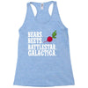 bears beets battlestar galactica Racerback Tank