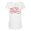 love red Maternity Scoop Neck T-shirt