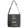 angry planes Adjustable Strap Totes