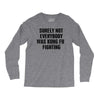 surely not everybody was kung fu fighting black color Long Sleeve Shirts