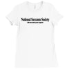national sarcasm society funny t shirt college s 3xl Ladies Fitted T-Shirt