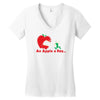 an apple a day Women's V-Neck T-Shirt